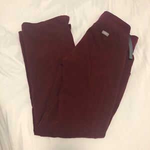 Burgandy FIGS cargo pants